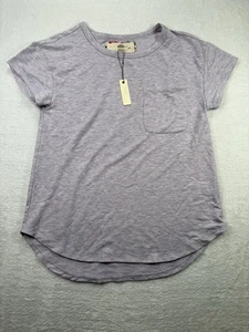 NEU Cupio Blush Damen lila Kurzarm Basic Tasche Top Bluse Größe Small - Bild 1 von 10