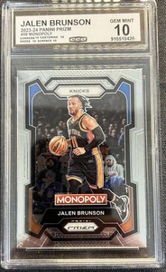 2023-24 Panini Prizm Monopoly Jalen Brunson #59 Graded 10 Gem Mint - Picture 1 of 2