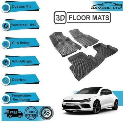 Alfombrilla interior coche moldeada 3D para Volkswagen Scirocco (negro) Foto 1 de 4