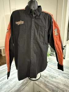Camisa pesada bordada Harley Davidson genuina manga larga con botones XL - Imagen 1 de 13