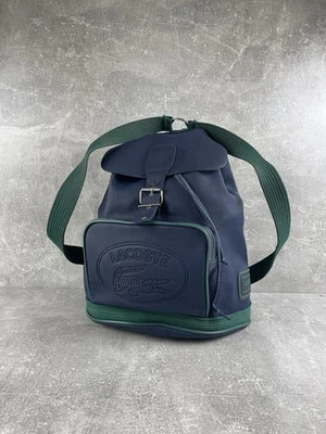 Mochila Bolso Chemise Loisir Vintage Lacoste Francia Azul Lona Años 80 90 Retro Diez Foto 1 de 4