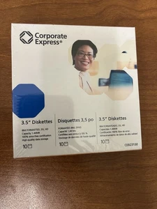 Corporate Express- DS,HD 3.5" Diskettes- Pack of 10-Sealed New - Photo 1/3