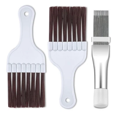 3 Pcs Air Conditioner Fin Repair Comb Cleaner Ac Condenser Metal Coil Brush - Image 1 of 4