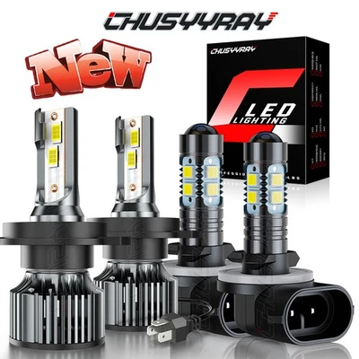 4x H4 LED Headlight + 881 Fog Light Bulbs For Kia Spectra/Kia Spectra5 2005-2009 - Image 1 of 4