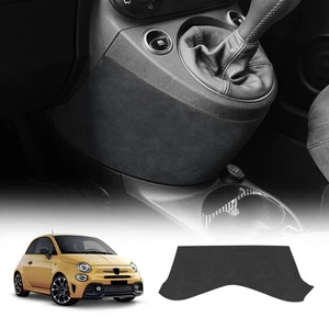 Center Console Anti-Kick Pad Sticker Suede For Fiat 500 Abarth 595 695 2016-2024 - Picture 1 of 9