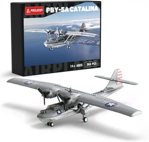 WW2 Airplane PBY-5A Catalina Building Blocks Sets, Military Building Toy, Collec - Picture 1 of 12