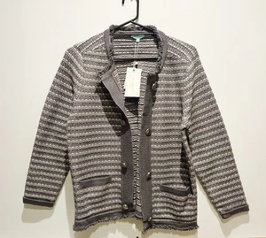 Abrigo Mujer Blue Illusion Mezcla Viscosa Talla XL Gris Excelente Estado - Imagen 1 de 8