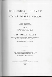 Biologische Untersuchung der Mount Desert Region Teil 7 Insektenfauna von Proctor 1946 - Bild 1 von 2