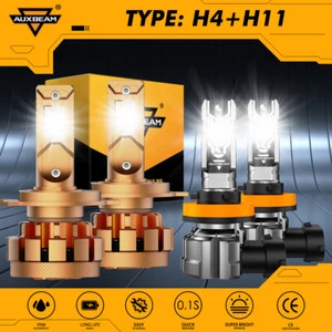 For Toyota Tacoma 2012-2015 AUXBEAM H4 H11 LED Headlight Hi/Lo + Fog Light 6500K - Picture 1 of 12