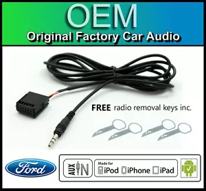 Ford Transit AUX lead, Ford 6000 CD car stereo AUX in cable iPod iPhone Android - Picture 1 of 3