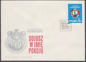 POLAND 1985 SC#2677 FDC, WARSAW TREATY ORG. 30th. - Picture 1 of 1