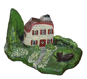 Handmade Folk Rock Art Rocky Creations House Garden Scene - Picture 1 of 4