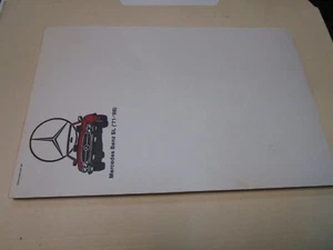 Mercedes Benz SL notepad, 350sl, 450sl, 500sl, 560sl automobilia from the 1980's - Picture 1 of 2