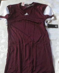 NWT Adidas Youth XL Press Coverage Football shirt top YXL Maroon free US shippin - Picture 1 of 1