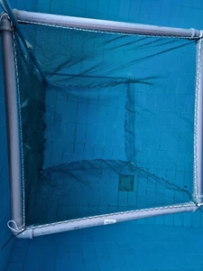 Fischgehege, Hälternetz 3x3m #10mm Knotenlosegarn Koi Karpfen Forelle Zugnetz - Bild 1 von 3