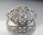 14K White Gold Finish 2CT Round Cut Lab-Created Diamond Engagement Vintage Ring