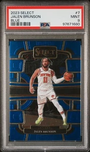 2023-24 Panini Select - Blue #7 Jalen Brunson PSA 9 - Picture 1 of 2