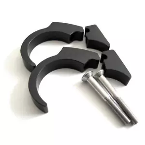 Handlebar Clip Kit for motogadget motoscope mini, 7/8" Black -Cafe Bobber Custom - Picture 1 of 3