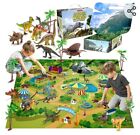 Dinosaur Toys for Kids 9 Realistic Dino Figures with Activity Play Mat & Trees