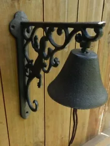 GECKO / LIZARD Wall bell Cast iron Rustic style Door bell Wildlife Home Décor - Picture 1 of 6