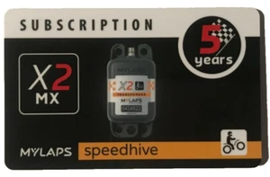 MYLAPS X2 Abonnement 5 Jahre Verlängerungskarte für MX wiederaufladbarer Transponder - Bild 1 von 2