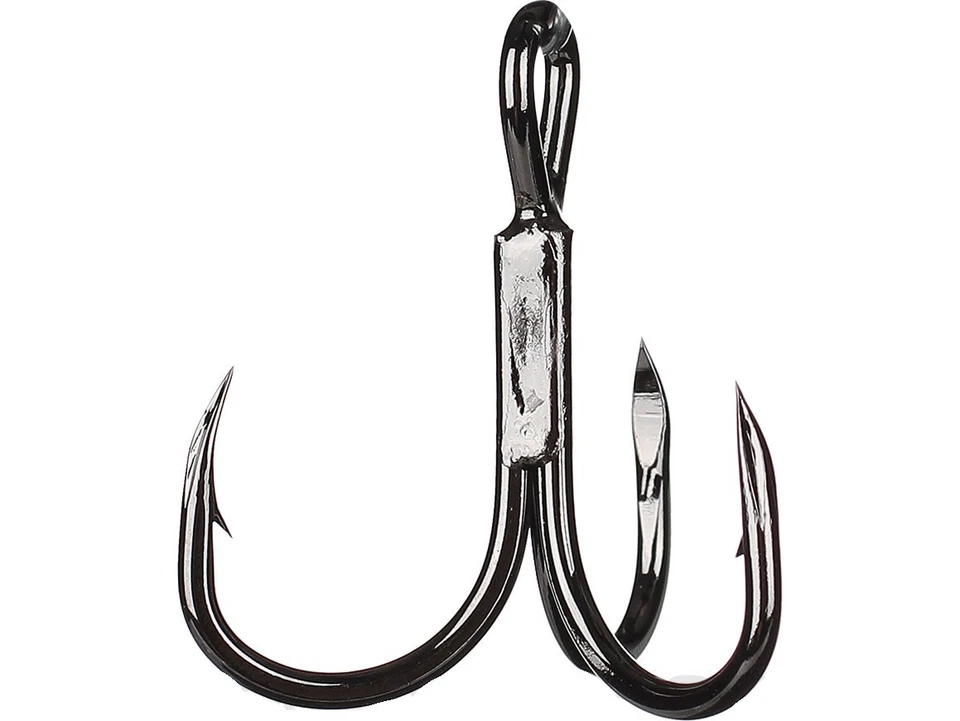 Owner St-41 2x Strong Treble Hook Black Chrome 2 (7 per Pack)
