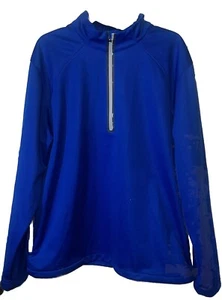 Vintage Slazenger Golf windbreaker Quarter Zip Size XL.Blue 2 Pockets - Picture 1 of 17