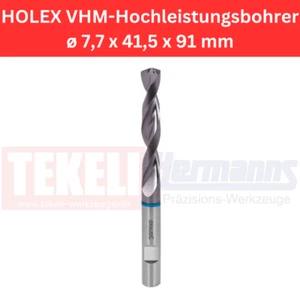 Taladro Alto Rendimiento HOLEX VHM Ø 7,7x 41,5 x 91 mm (taladro Espiral VHM) 122666 7,7 - Imagen 1 de 1