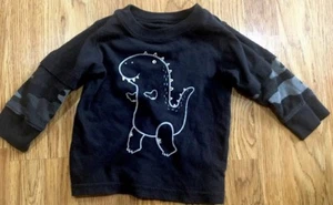 Infant Boys Sz 12m JUMPING BEANS Long Sleeve Dinosaur Shirt Top - EUC - Picture 1 of 2