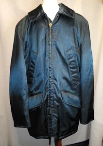 Mens Size Medium Blue Industrial Golden Fleece Parka zip frnt Measurements Below - Picture 1 of 12
