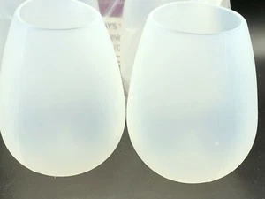 4-pack Unbreakable  Silicone Wine Glasses - Stemless Wine Rubber Cups - Picture 1 of 5