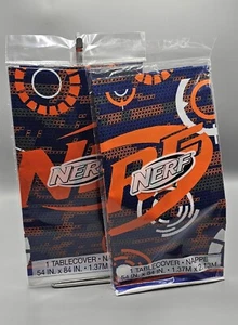 Hasbro Nerf Kunststoff Tischdecke 84" x 54" Geburtstagsparty Neu im Paket Menge 2 - Bild 1 von 5