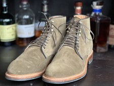 LNWOB Viberg Pale Fawn Olive Green Suede Cap Toe Service Boot 10UK Dianite