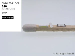 3.000 x SMD LED Mini PLCC2 020 PUR WEISS pure white 3,8x0,6x1,2 mm wit blanc - Bild 1 von 1