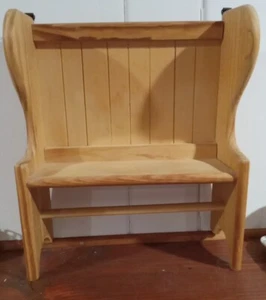 Soporte para toallas de pared de madera estante baño en polvo rústico vintage - Imagen 1 de 9