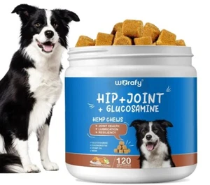 DOG HIP & JOINT Supplement SUPPORT JOINT MOBILITY STRENGTH Dog Chews Treats - Picture 1 of 19