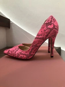 Pink Reptile “ Head Over Heels” Dune High Heels - Picture 1 of 8
