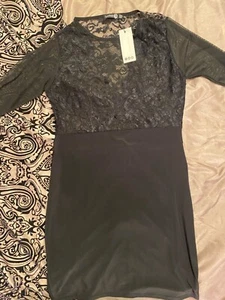 Schwarzes Spitzentopkleid - Bild 1 von 5