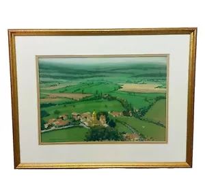 Dipinto pastello originale di Deborah Dickson "French Quilt" 19"x24" incorniciato - Foto 1 di 13