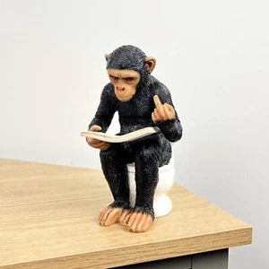 Moderne Ornament für Wohnzimmer unhöflicher Affe Figur Tier Statue Gorilla Geschenk - Bild 1 von 9