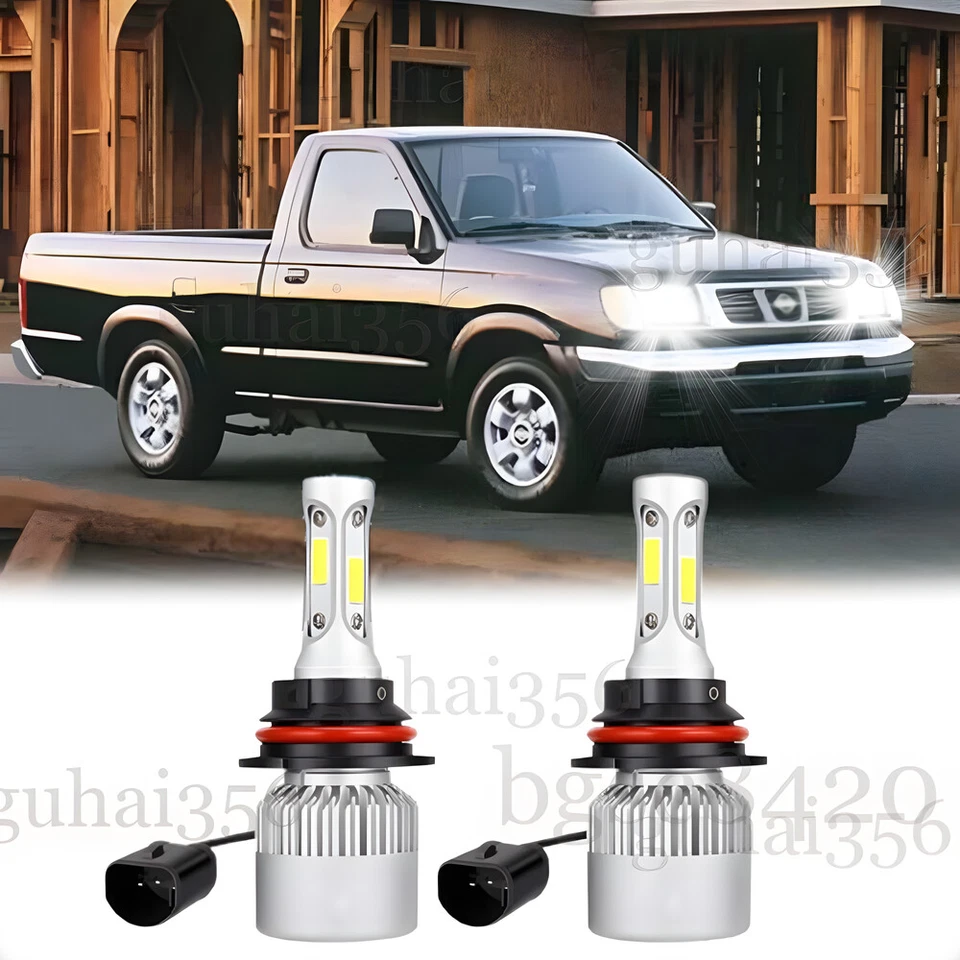 Para Nissan Frontier 1998-2000 - 2x 9004 LED Faro Alto/Bajo 6000K Bombillas Foto 1 de 4