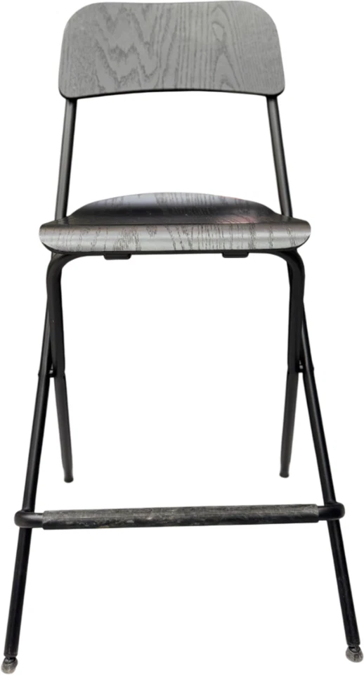 Brand New IKEA FRANKLIN Black Bar Stool With Backrest 63 cm (24 ¾ ") 504.064.65 - Image 1 of 1