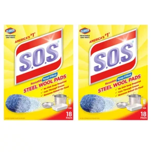 Steel Wool Soap Scouring Pads (18-Pack) (2-Boxes) - Picture 1 of 6