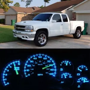 Gauge Cluster LED Dashboard Bulbs Ice Blue For Chevy GMC 00 02 Silverado Truck - Foto 1 di 7