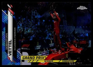 2020 Topps Chrom SAPHIR Formel 1 SEBASTIAN VETTEL #147 FERRARI SINGAPUR - Bild 1 von 2