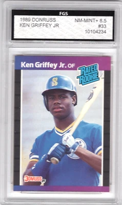 1989 Donruss #33 Ken Griffey Jr RC FGS 8.5 NM-MINT+ (PSA 8.5) - Image 1 of 2