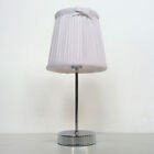 Litecraft Table Lamp E14 Base With White Pleat Shade - Polished Chrome Clearance