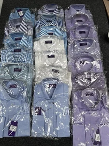 Bulk Lot of 20 Baubridge & Kay Men’s Dress Shirts – New with Tags  – Mix - Picture 1 of 7