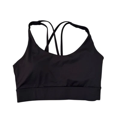 Sujetador deportivo Balance Athletica negro con tiras acolchado deporte activo yoga talla mediana Foto 1 de 4