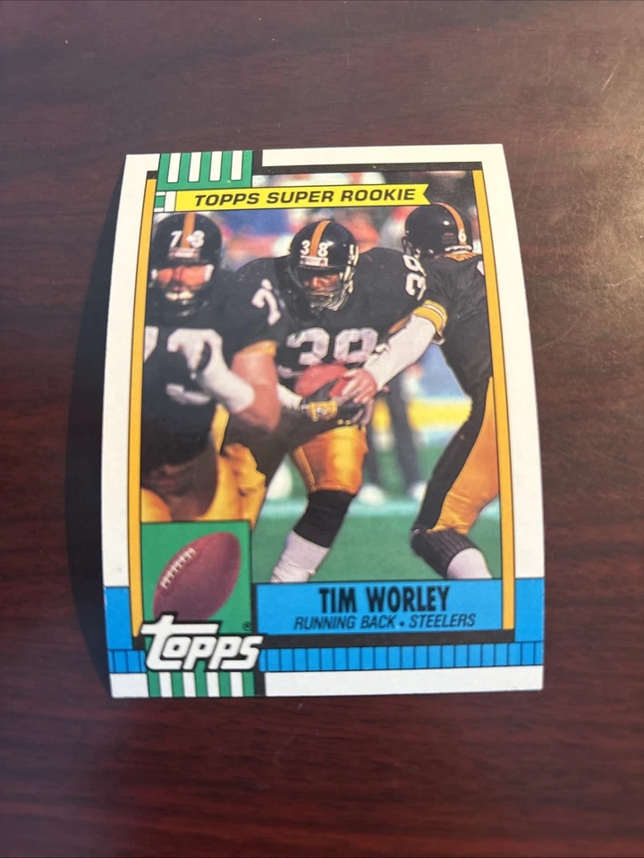 1990 Topps Tim Worley #175 Super RC Rookie Pittsburgh Steelers Georgia Bulldogs - Image 1 of 1